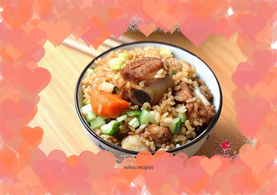 Braised pork ribs with rice