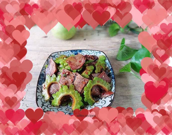 Bitter melon mixed with beef