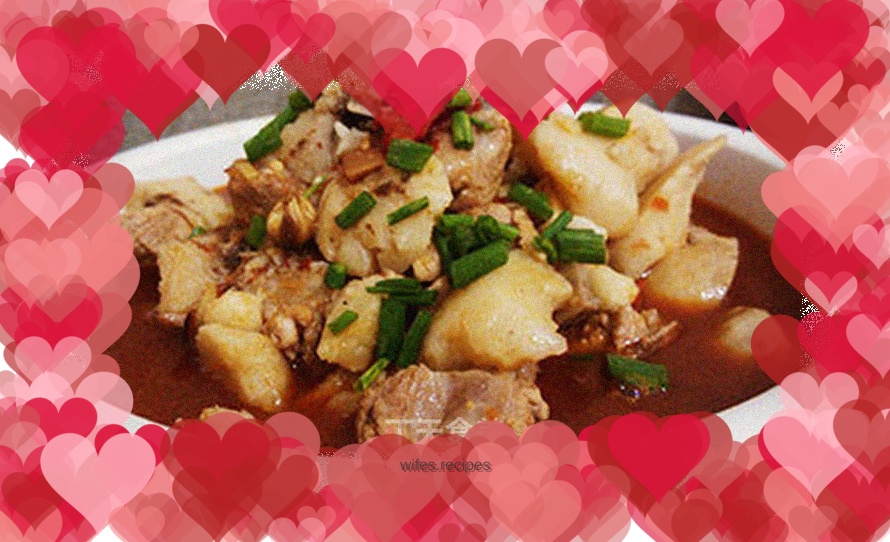 Stir-fried pork ribs with taro