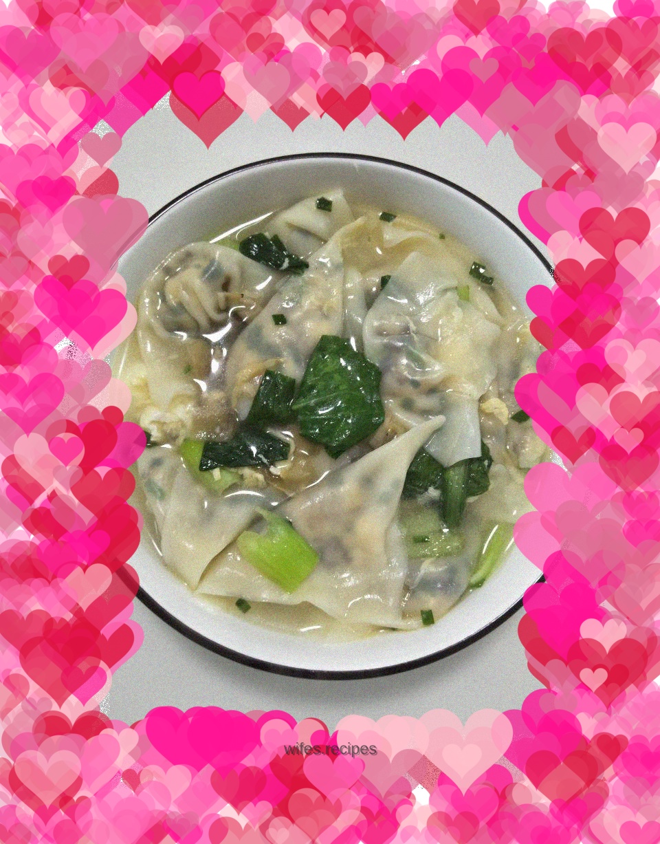 Mushroom and leek wontons