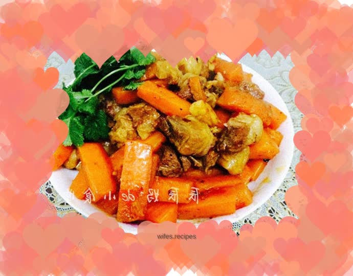 Roast beef with carrots