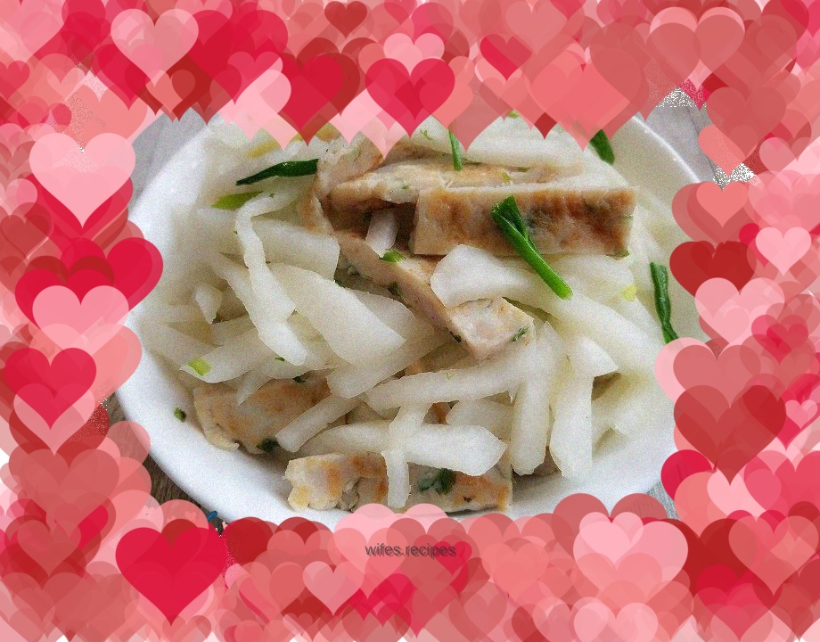 Fish cake and radish