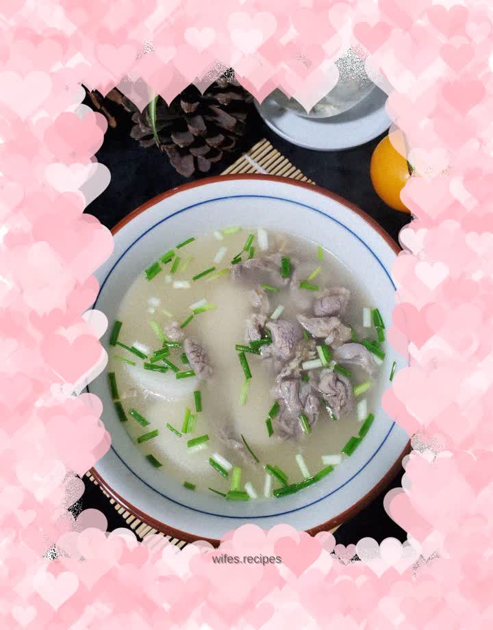 Lean Meat Rice Cake Soup