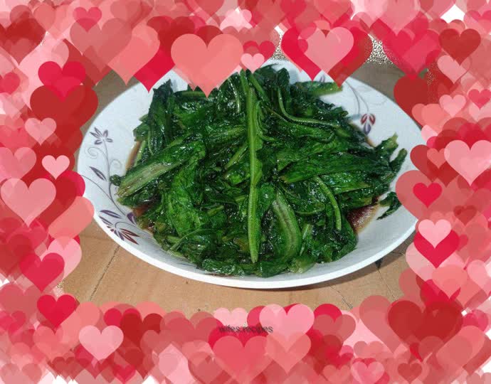 Fried lettuce