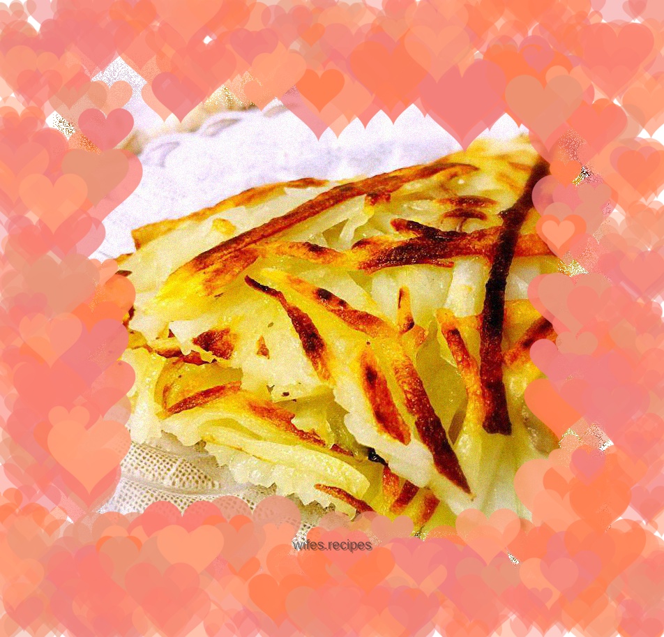 Potato shredded pancakes, simple and healthy