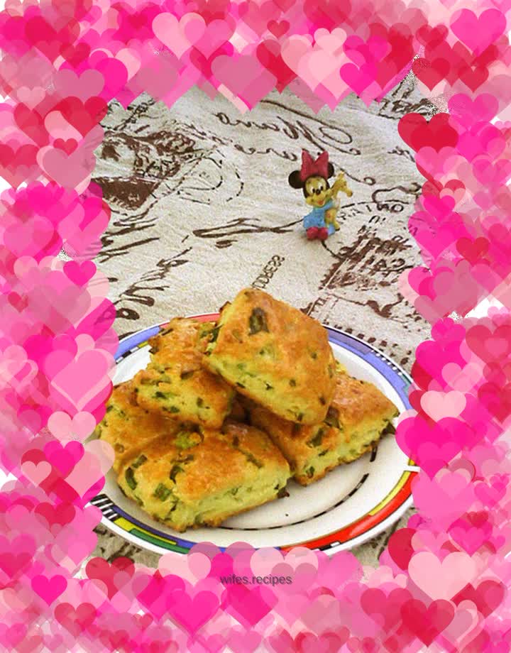 Green onion and salty scones