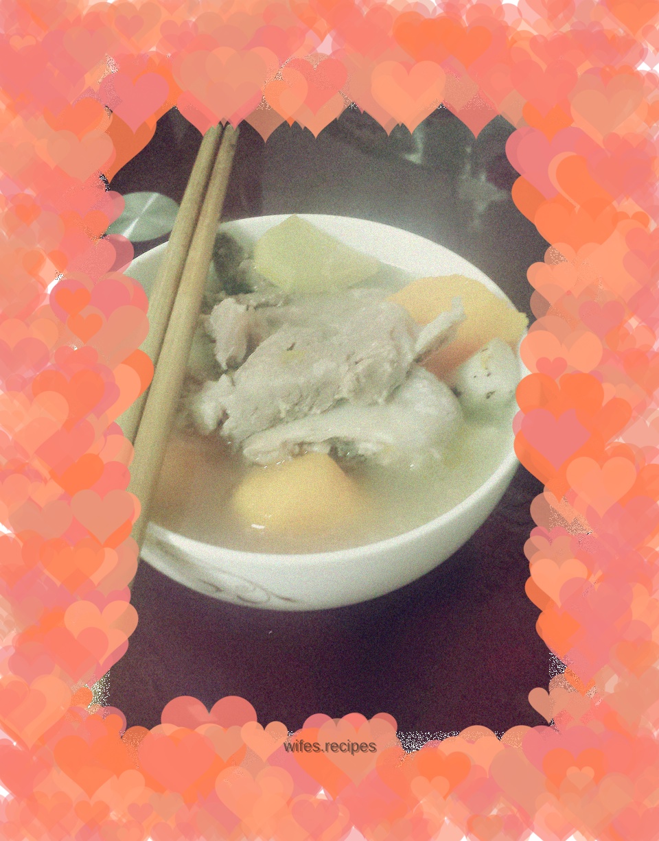 Iron stick carrot and big bone soup