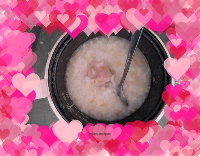 Carrot, Pork Ribs and Red Rice Porridge