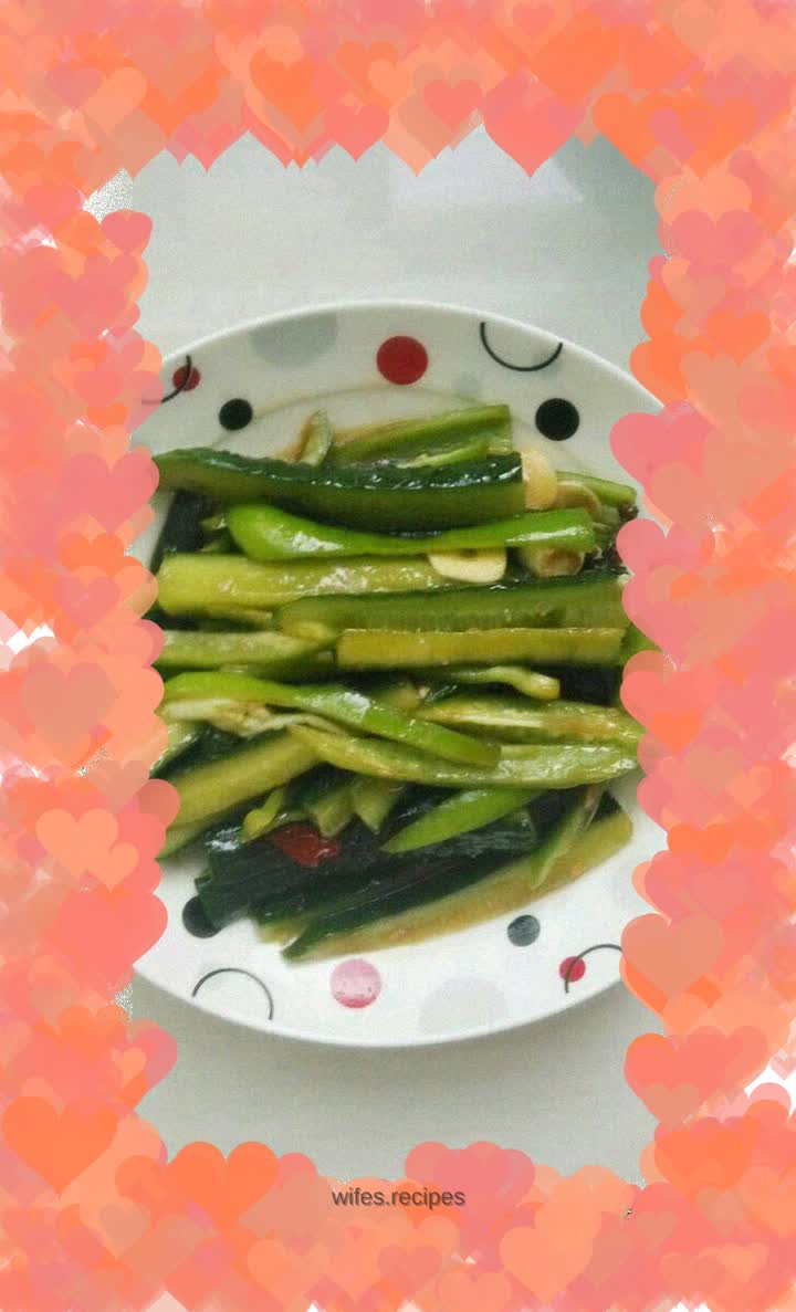 Cucumber and pepper side dishes