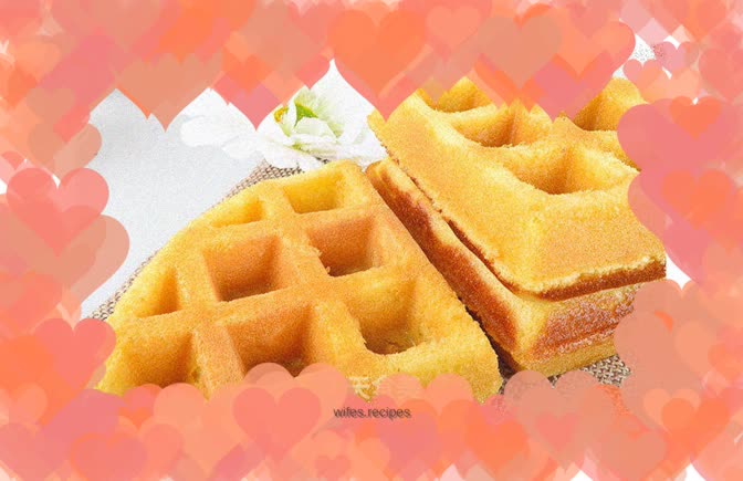 Exquisite breakfast waffles