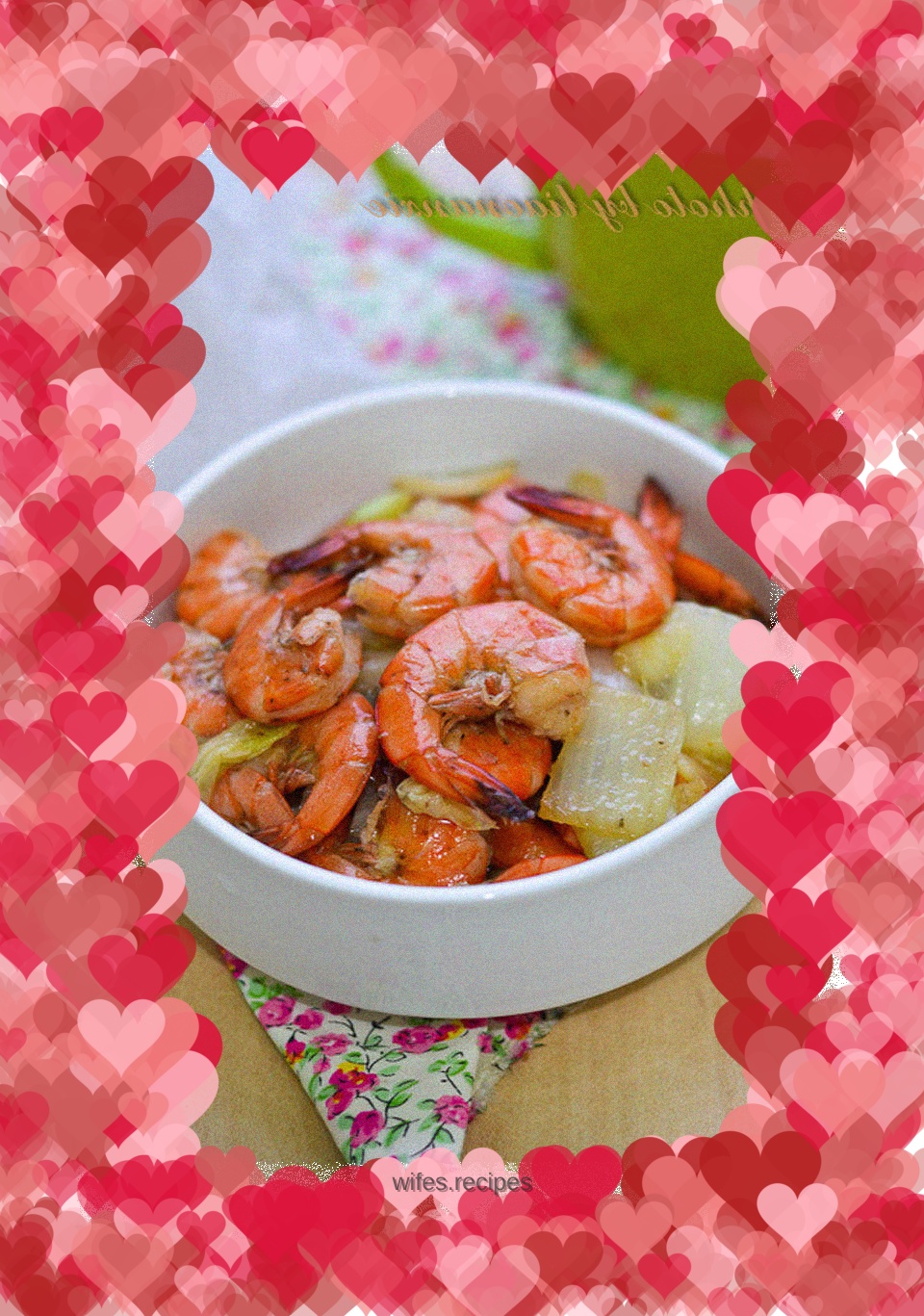 Stir-fried shrimps with cabbage