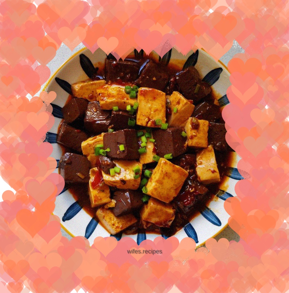 Duck blood stewed tofu