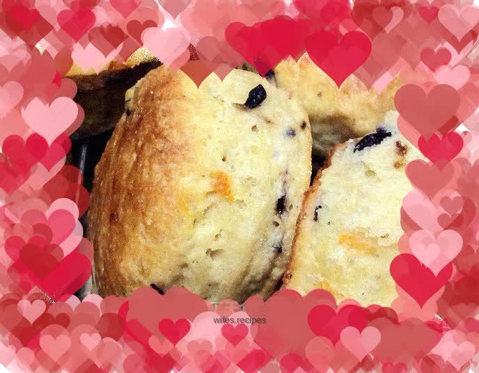Dried blueberry multigrain scone (yeast version)