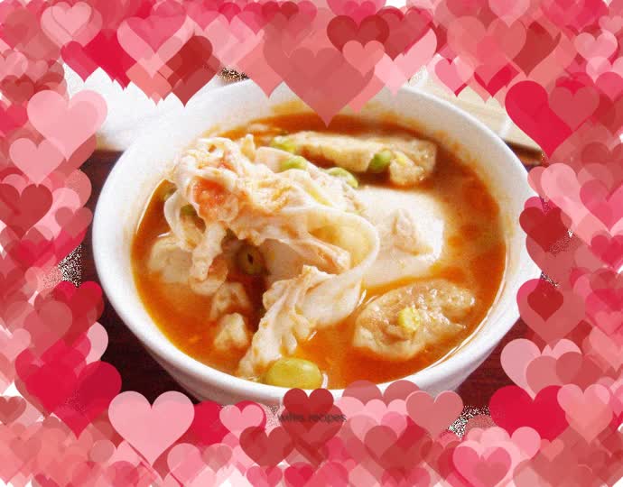 Tofu and Poached Egg in Sour Soup