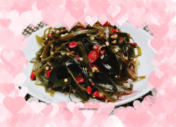 Cold seaweed shreds