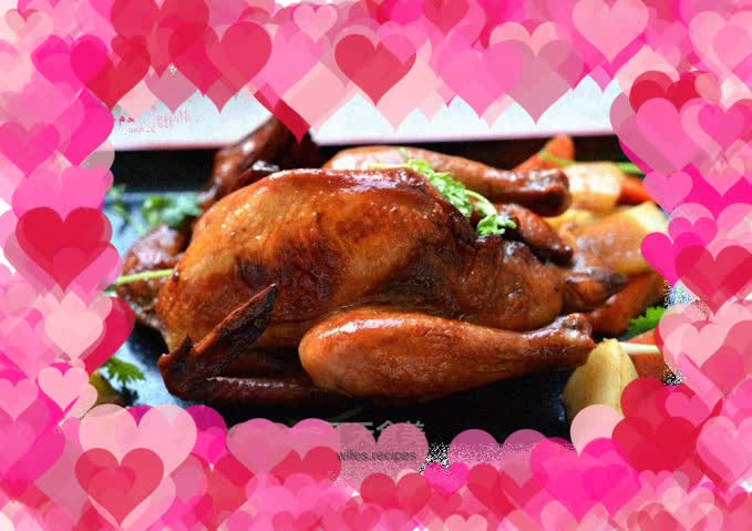 Crispy roasted chicken for Christmas