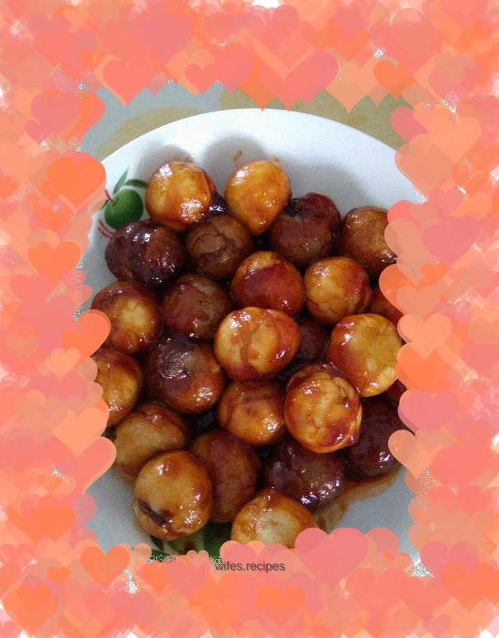 Tomato glutinous rice balls