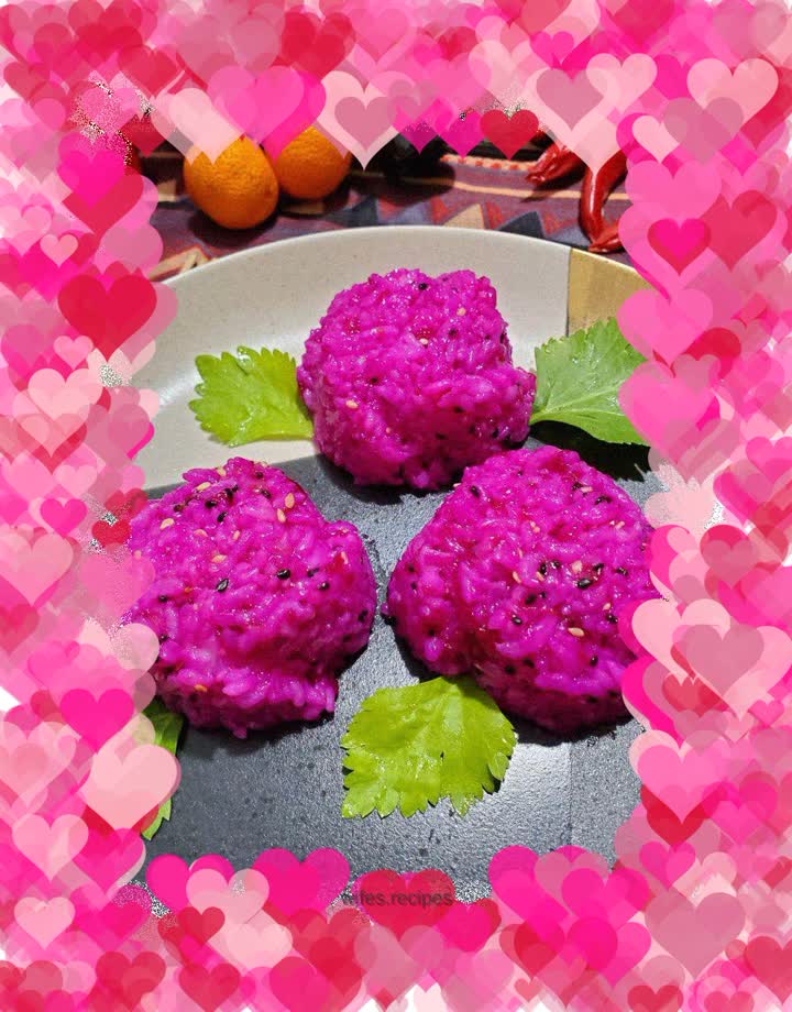 Dragon Fruit Rice Ball