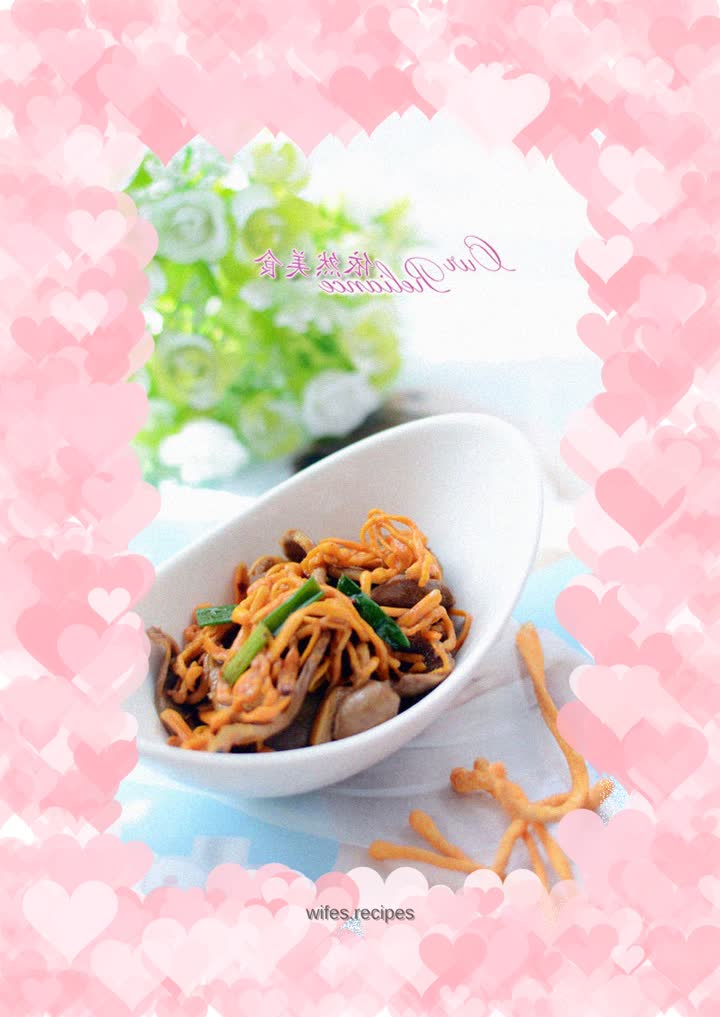 [Stir-fried Duck Gizzards with Cordyceps Flowers]--The fifth dish of New Year’s Eve ‘Golden Ground’