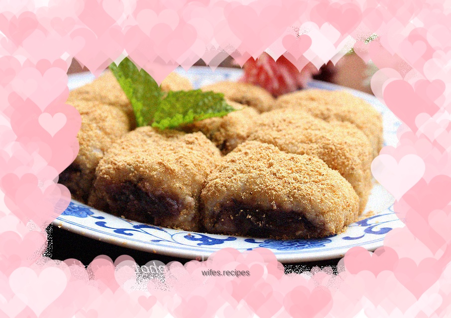 Tea-flavored glutinous rice rolls