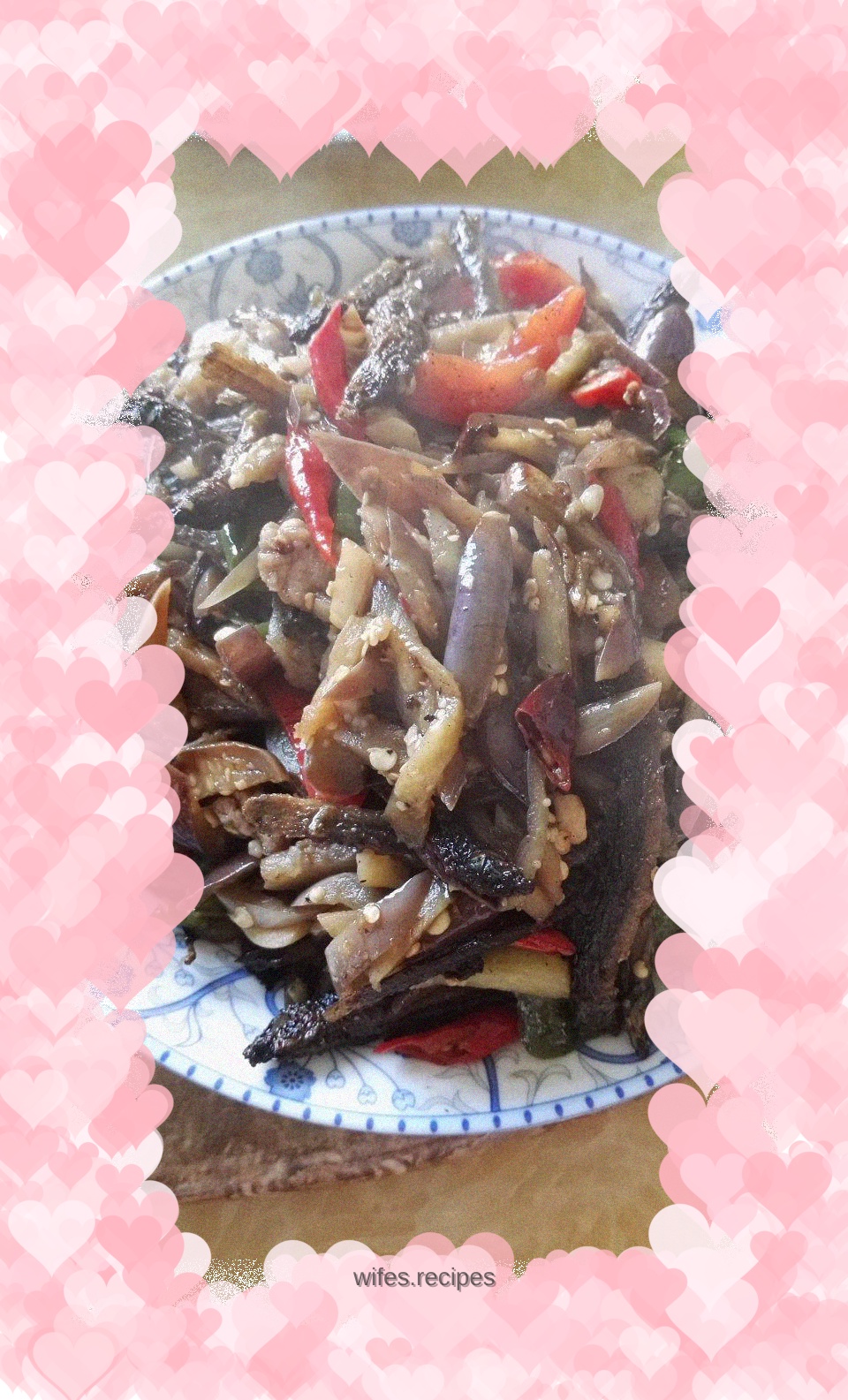 Stir-fried dried loach with shredded eggplant