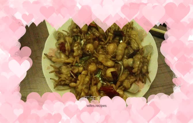 Sautéed razor clams with abalone