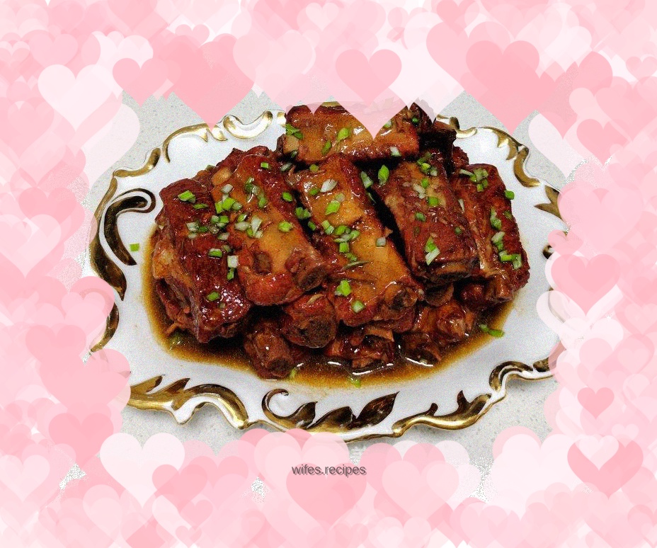 Braised pork ribs