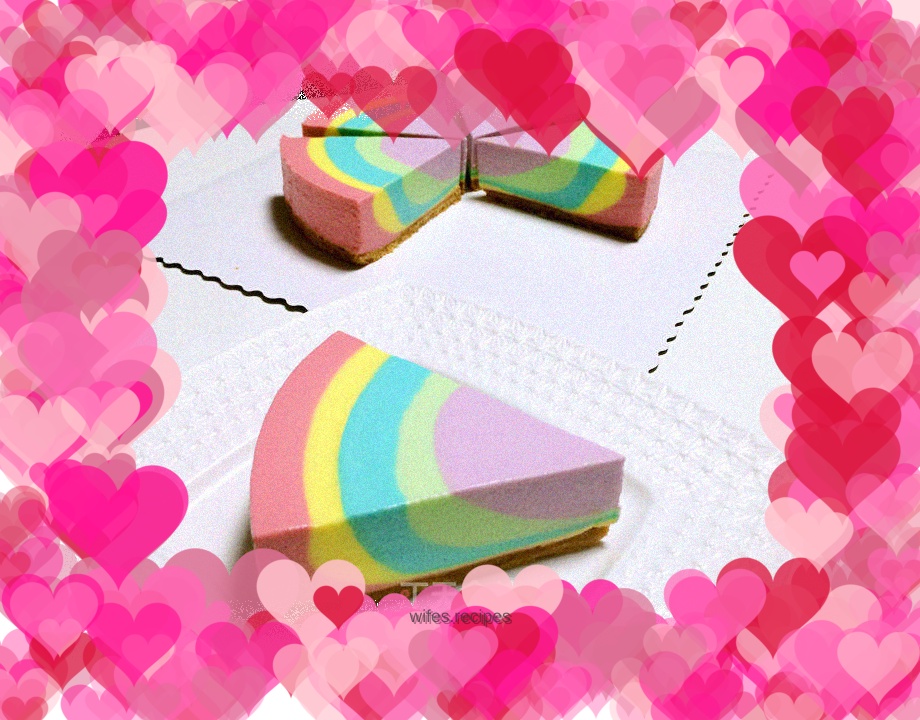 Rainbow mousse cake