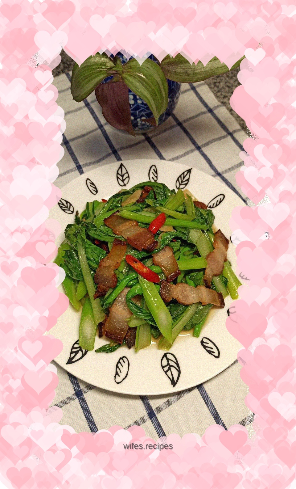 Stir-fried Choy Sum with Bacon