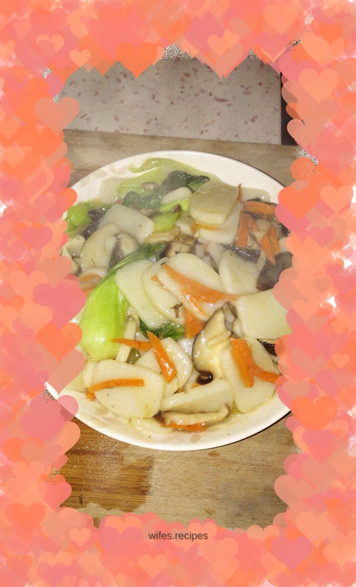 Home-style fried white rice cake