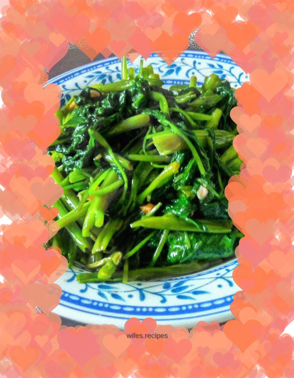 Vegetarian stir-fried water spinach