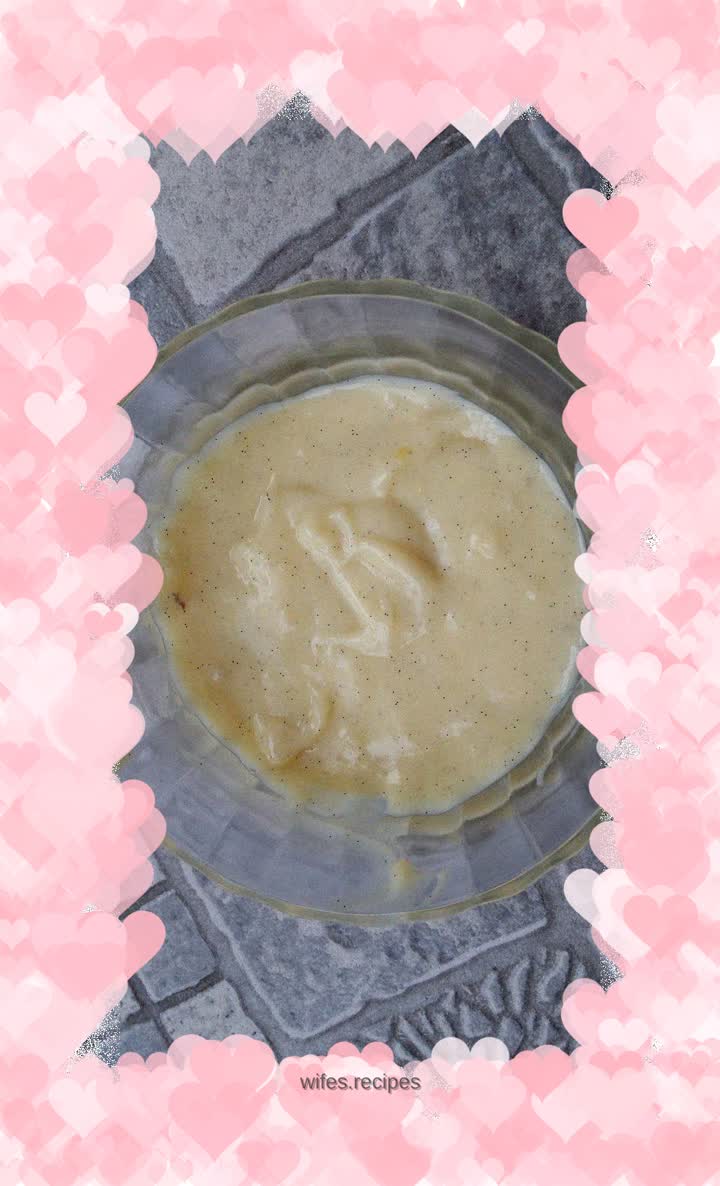 Microwave version of custard sauce