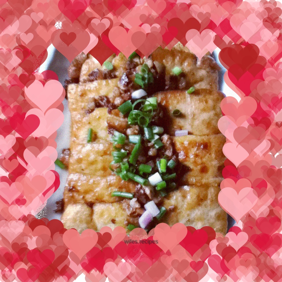 Braised tofu with watercress