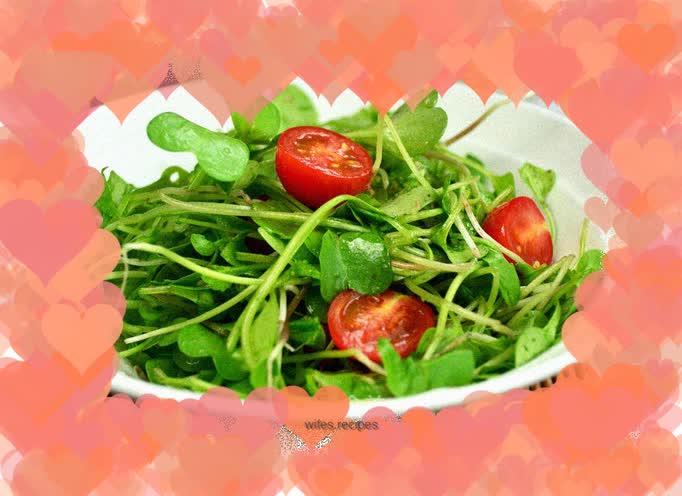 Radish sprout salad