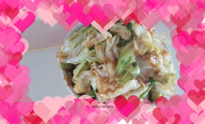 Hand-shredded cabbage