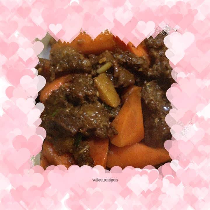 Grilled beef brisket with carrots