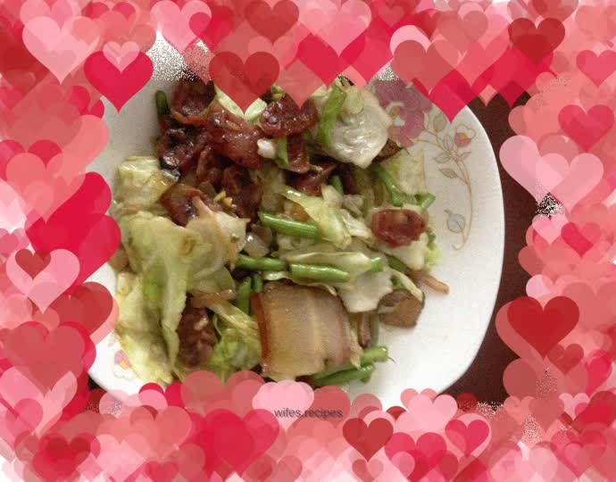 Cured meat with vegetables