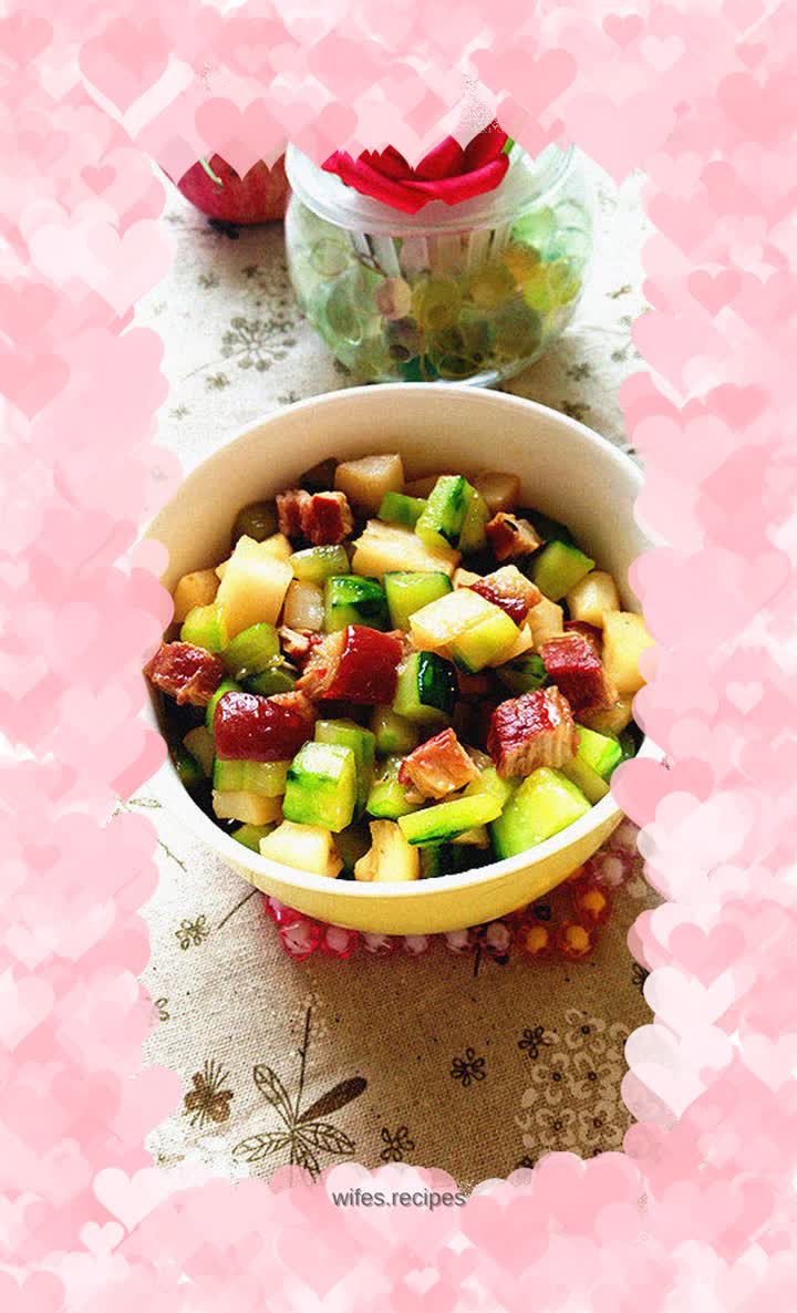 Stir-fried Braised Pork with Huaishan Cucumber