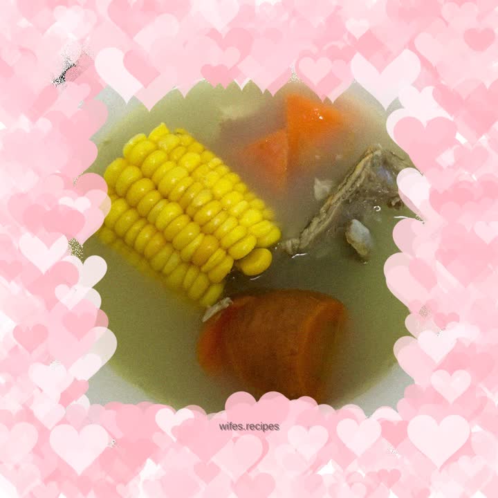 Nutritious corn ribs soup