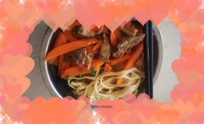 Beef Brisket and Sweet Potato Noodles