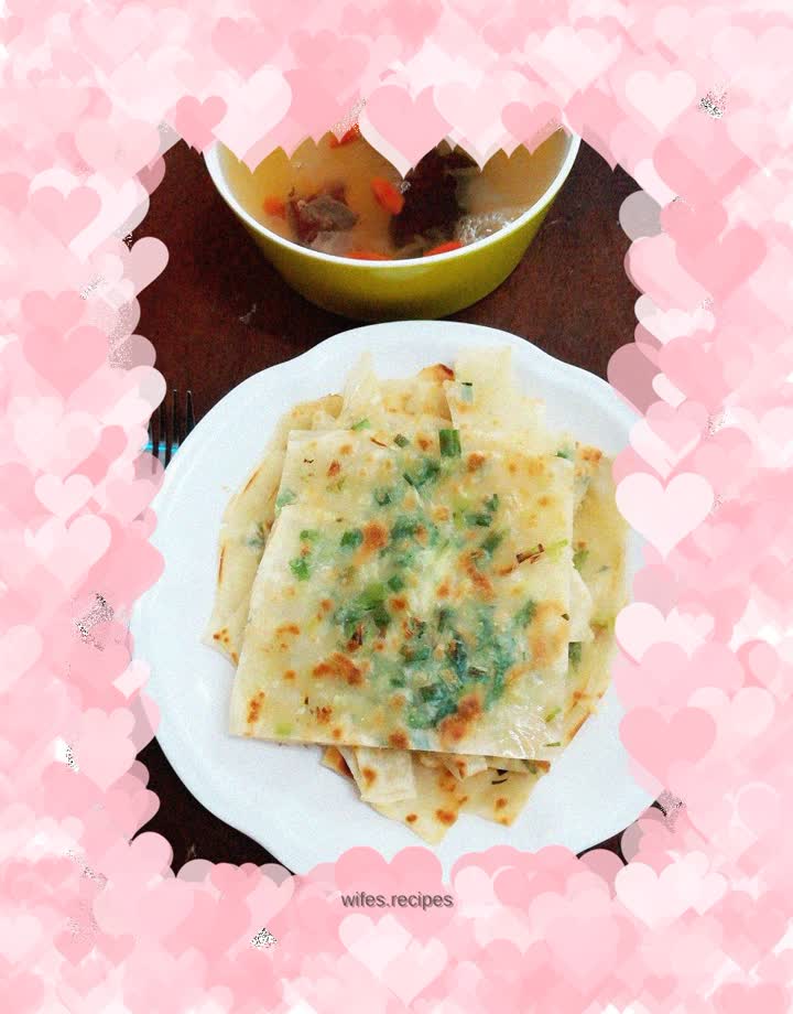 Wonton wrapper scallion pancake