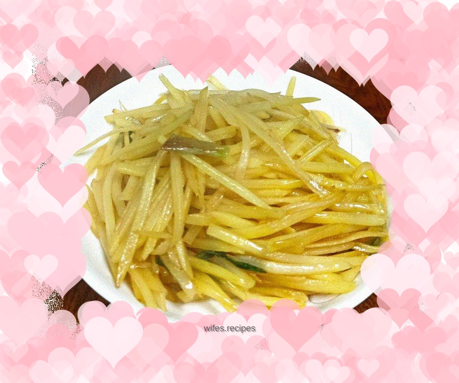 Vinegar shredded red potatoes