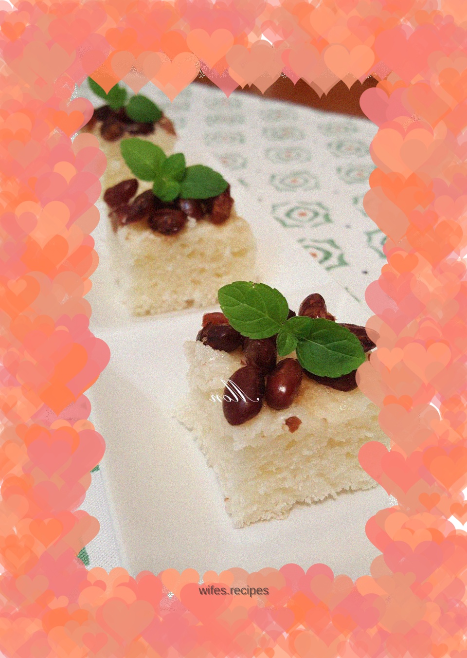 Honey bean rice cake