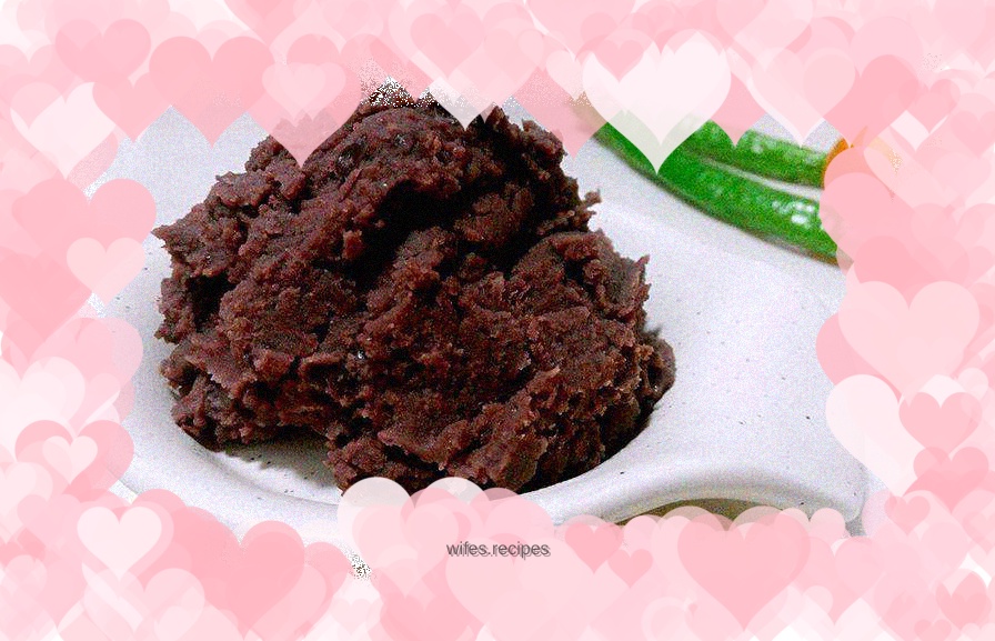 Homemade red bean paste