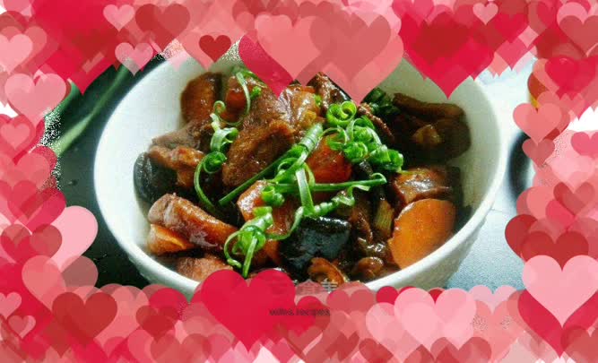 Braised Duck with Carrots and Shiitake Mushrooms