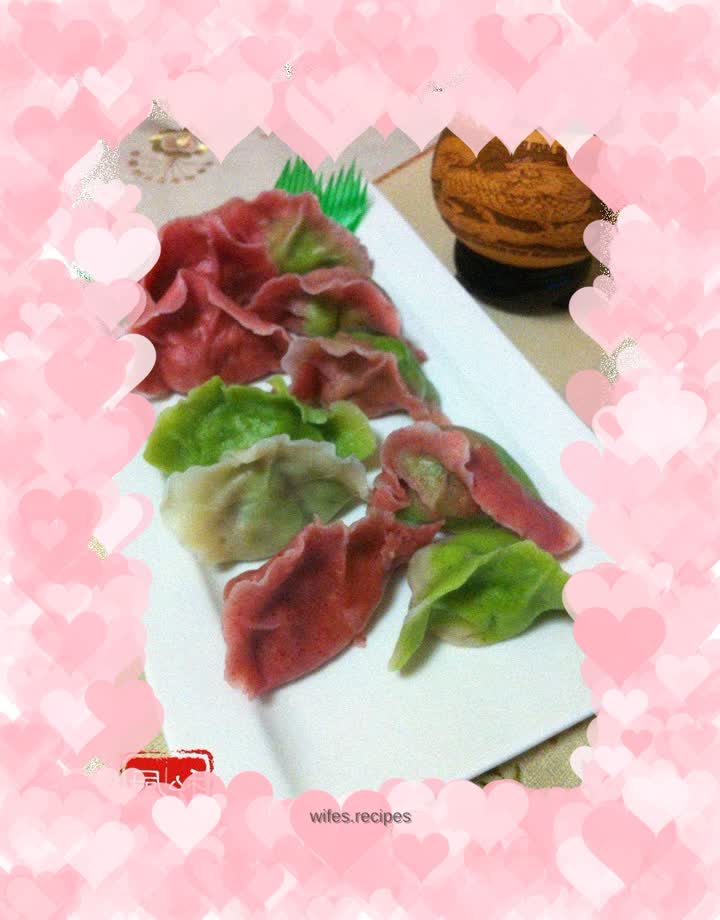 Three-color dumplings