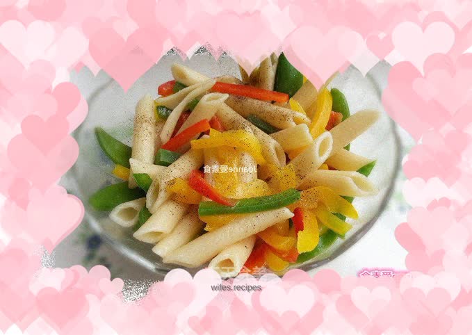 Macaroni with oil and vinegar