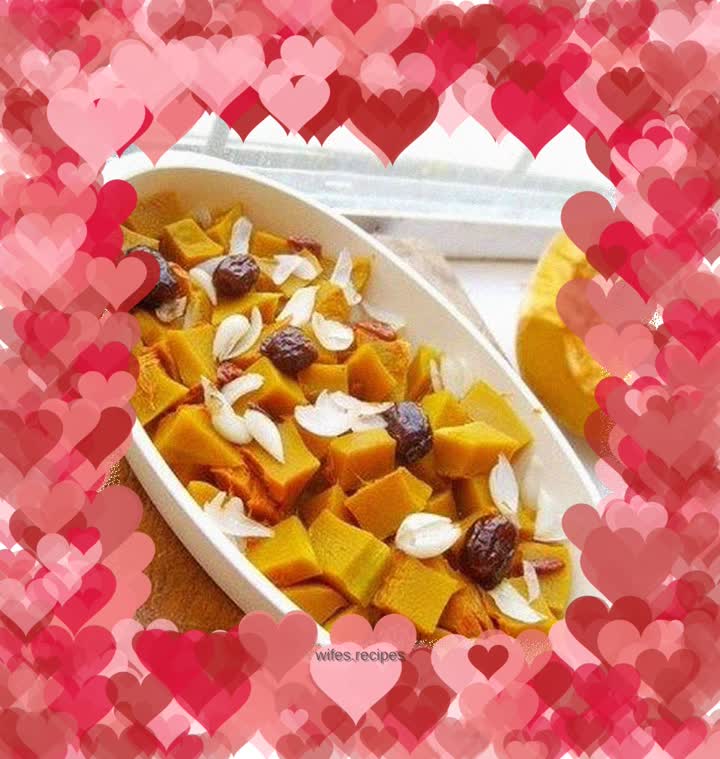 Microwave steamed pumpkin