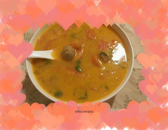 Tomato Beef Ball Soup