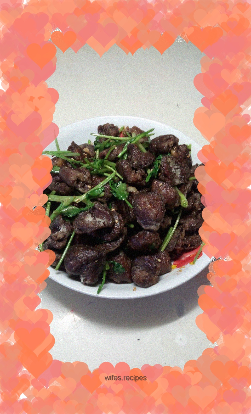 Cumin chicken hearts